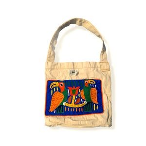 Hand made Indios bag/tote. Colorful front.